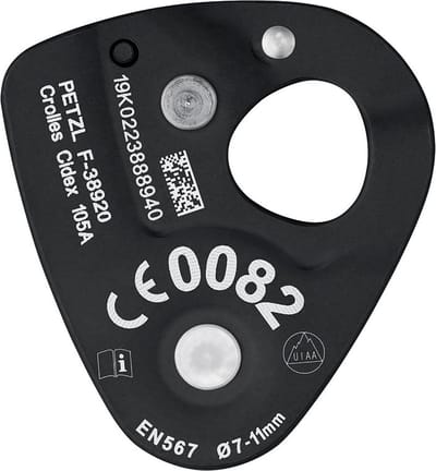 Petzl Nano Traxion ultralichte katrol met teruglooprem oranje