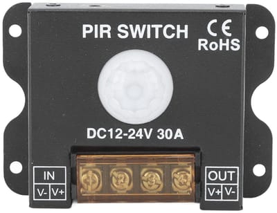 Dailygoody - PIR-knopschakelaar - Infrarooddetectie - Energiezuinig en automatisch - Zwart - Verlichtingsregeling - Geschikt voor woonautomatisering -...