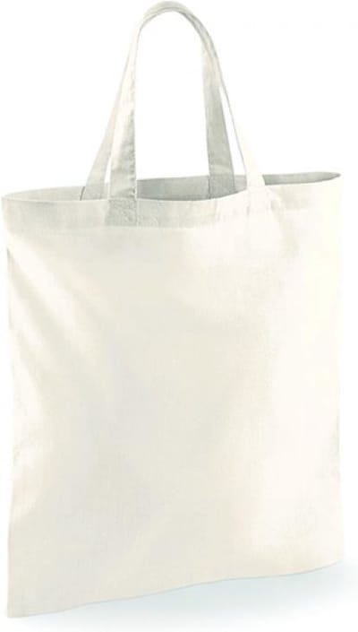Westford Mill Bag For Life - Short Handles WM101S - Natural - 38 x 42 cm