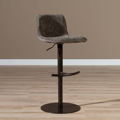Bronx71® Velvet barkruk Jack bruin 60-82 cm - barstoel