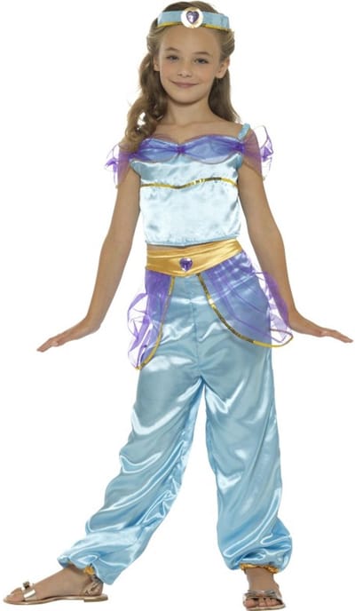Smiffys Kinder Kostuum -Kids tm 6 jaar- Arabian Princess Blauw