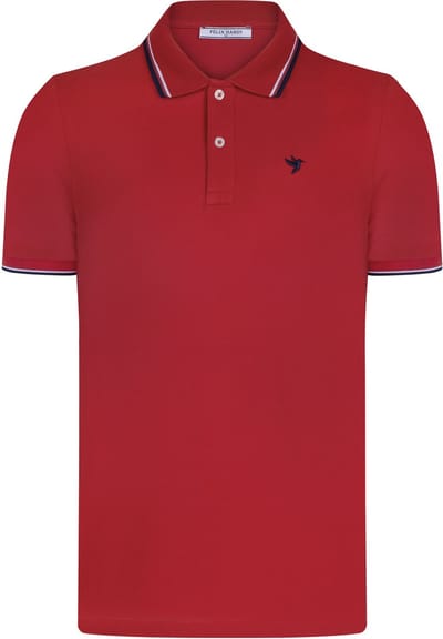 Felix Hardy Polo Shirt Korte Mouw Katoenen Pique Heren Rood - M
