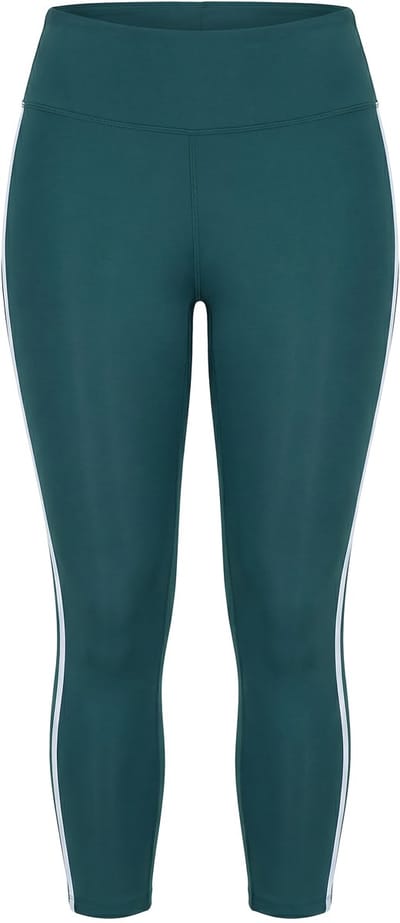 Studio Untold - Dames - Sportlegging hoge taille zijstrepen - Donkergroen - Maat 42+
