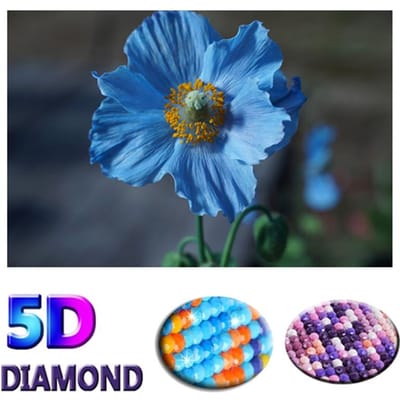 DIY 5D diamant schilderij volledige boor blauwe bloem diamant mozaïek kruissteek 20X30CM gray