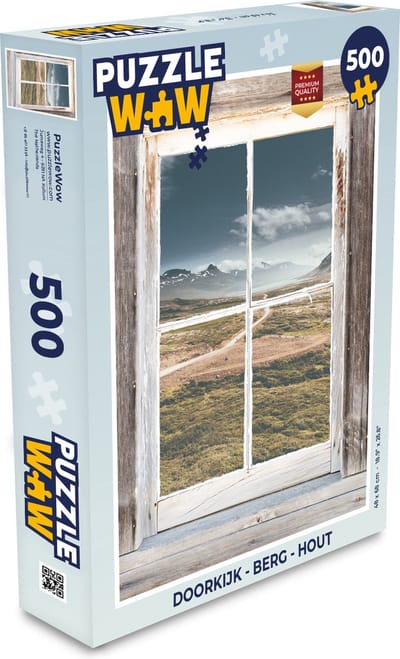 Puzzel Doorkijk - Berg - Hout - Legpuzzel - Puzzel 500 stukjes
