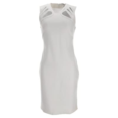 Diane Von Furstenberg midi-jurk met uitsnijdingen in witte rayon