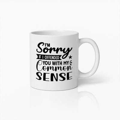 330ml Sarcastische Koffiemok – “Sorry als ik je beledigde met mijn gezond verstand” – Grappig Cadeau voor Collega’s & Vrienden