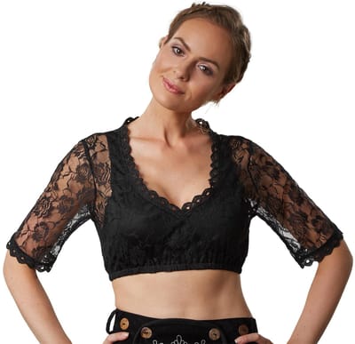dressforfun - Dirndlblouse Resi S - verkleedkleding kostuum halloween verkleden feestkleding carnavalskleding carnaval feestkledij partykleding - 303085