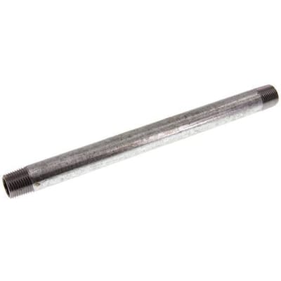 R 1/2'' Verzinkt Stalen Dubbele Pijpnippel 50 Bar DIN 2982 - 250mm [2 Stuks]