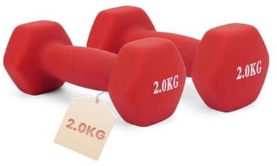 Korte Vinyl Dumbbells Set - Hexagonale Gewichten voor Thuis Fitness