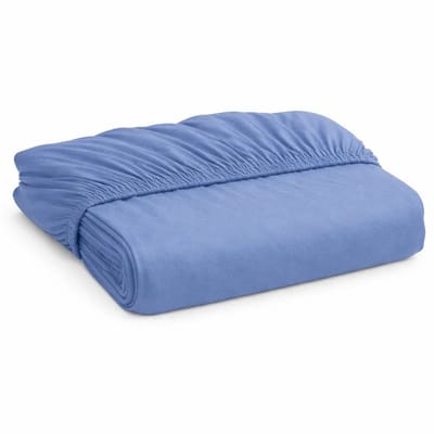 Decoware Hoeslaken Jersey - IJs Blauw - Katoen - Elastisch - 90/100x200 cm - Geschikt voor matrassen tot 25 cm