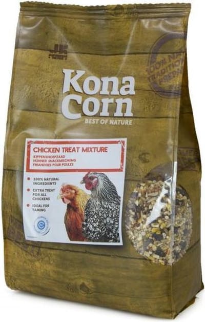 KonaCorn Kippensnoepzaad 4 x 1,4 kg. Kippen Kuikens Kippenvoer Sierkippen Sierhoenders