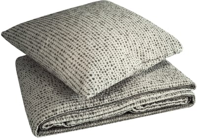 Sprei chenille, tweekleurig, 180 x 150 cm, zilverkleurig