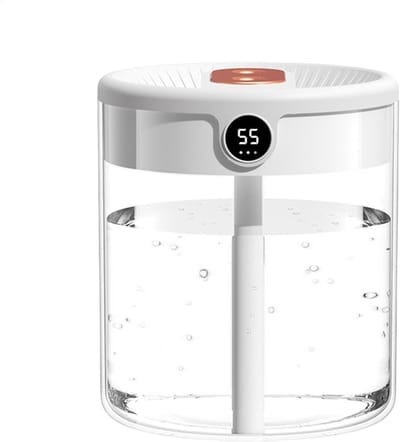 longziming -Luchtbevochtiger 2L – Stil Huishoudelijk Model met USB Aansluiting – Nachtlampfunctie & Fijne Mist – Ideaal voor Slaapkamer en Woonruimte – Wit