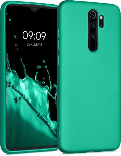 kwmobile telefoonhoesje geschikt voor Xiaomi Redmi Note 8 Pro - Hoesje voor smartphone - Back cover in metallic turquoise