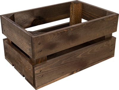 Creative Deco Houten Kist Bruin | 30 x 20 x 15 cm | Houten Mand Ideaal voor Opslag Cadeau Decoratie DIY | voor Documenten Speelgoed Gereedschap
