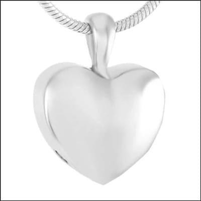 Aramat Jewels | Gedenkhangers | Stalen Hart Ashanger – Zilverkleurig Assieraad RVS Gedenksieraad | Hartje-2.5x2cm | |20mm | Staal | Volwassenen | Verkleurd niet