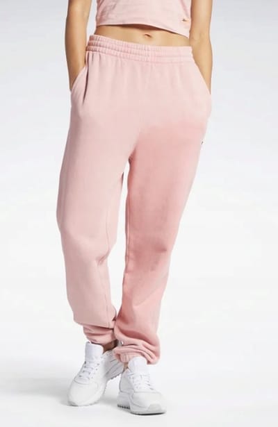 Reebok - Dames Joggingbroek - Roze - Katoen - Maat M
