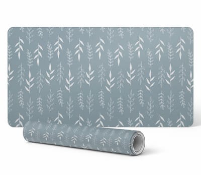 Duurzame antislip bureauonderlegger met plantenbladpatroon 90x45 cm