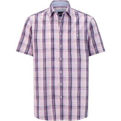 Babista herren Overhemd Met Korte Mouwen - 37/38 - lila - Plus Size
