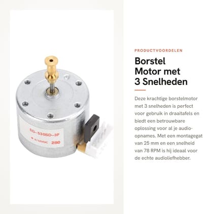 Dailygoods- Motor 3-snelheden - Zwenkmotor - Draaitafel Motor - 25 mm Montagegat - 78 RPM - Hoogwaardige Metalen Materialen - Draaitafelmotor