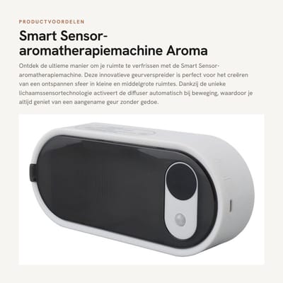 Dailygoods - Smart Sensor-aromatherapiemachine - Aroma Diffuser - Grote capaciteit - Wit - Lichaamsensor - Geurverspreider - Geschikt voor kleine en m...