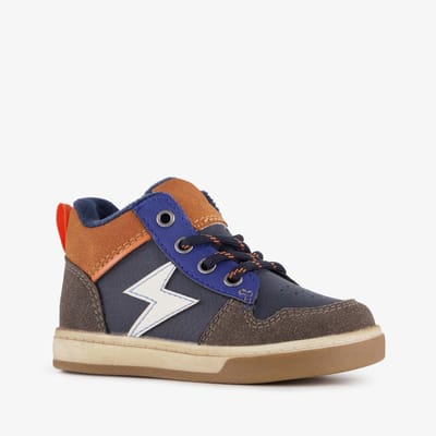 Blue Box hoge jongens sneakers blauw oranje - Maat 20