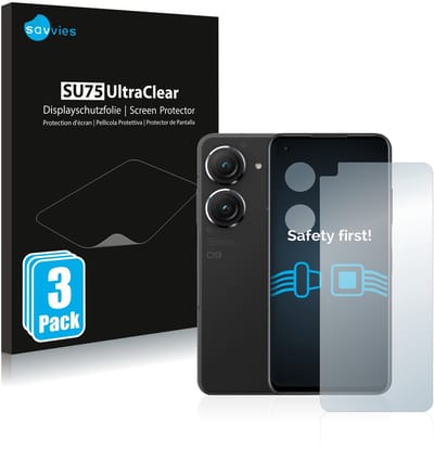 Savvies - Screenprotector voor ASUS ZenFone 9 (Voor+Camera) - Folie Beschermfolie transparant 6 Stuks