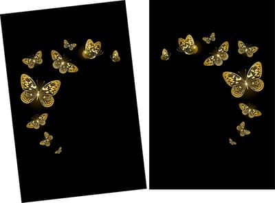 Papillon Inductie Beschermers - 2 stuks kookplaatbeschermer - 60x40 - Gouden Vlinders