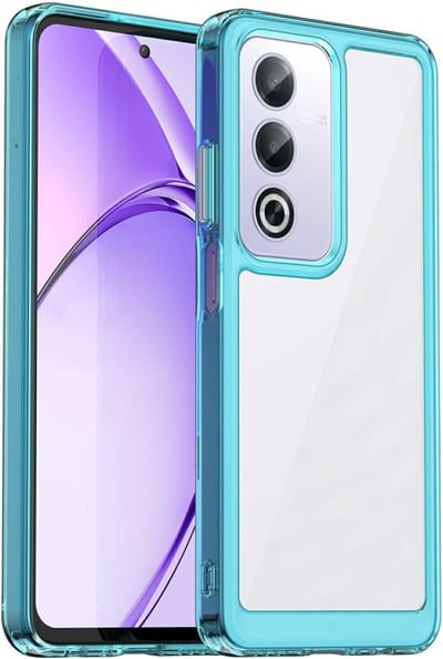 Coverup Hoesje - Geschikt voor OPPO A80 Hoesje - Coverup Transparant ShockProof TPU Back Cover - Blauw