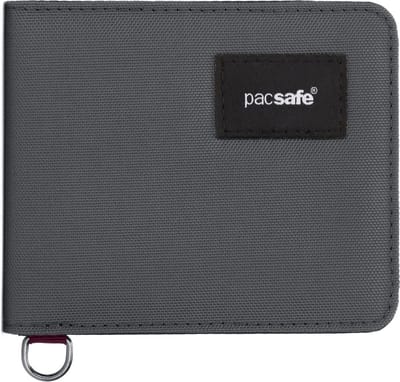 Pacsafe Bifold Portemonnee - 9 x 10.5 x 1 cm - Pasjeshouder - RFID-blokkerend - Beveiligde Portemonnee - Anti-diefstal Pasjeshouder - Gerecycled Polyester - Grijs