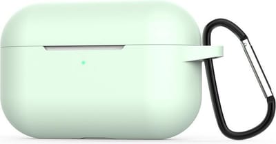 AirPods hoesjes van By Qubix - AirPods Pro / AirPods Pro 2 siliconen hoesje met karabiner haak - Lichtgroen Airpods Pro Case Hoesje voor Airpods pro