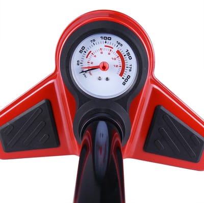 Monzana Fietspomp - incl. 3 Extra Adapters 100 cm Slang – Zwart