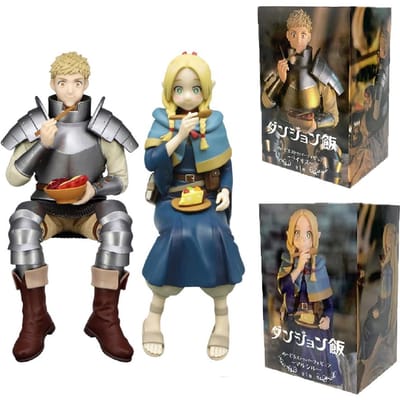 14cm Good Smile Delicious In Dungeon GSC Meshi Marcille Laios Raiosu Anime Figuur Noodle Stopper Model Speelgoed Cadeau beige