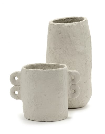 Serax Marie Michielssen Earth pot Papier Maché 28x18cm H20.5cm beige