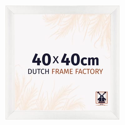 Fotolijst 40x40 cm - MDF - Wit Geveegd - Praag