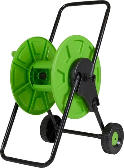 Tuinslang Trolley - Slangenwagen Haspel - Tuin Bewateren - Lichtgewicht Stalen Frame - 60 meter slang - Groen