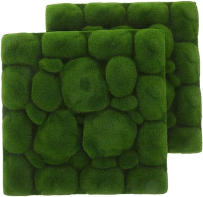 Kunstgras Mosbladen - Nep Groen - Decoratief Gebruik - Realistisch Gedetailleerd - 2 Stuks - Groen
