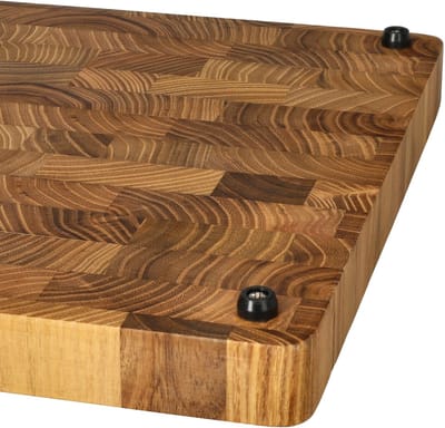 Shinrai Knives - Luxe Snijplank Teak hout - Kopshout - 35 × 25 × 2.5 cm
