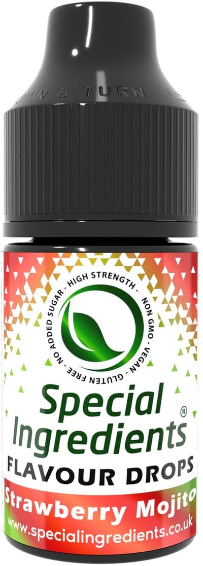 Aardbeien Mojito Smaak Druppels - 30 ml - Smaakdruppels - Flavour Drops - Moderne Gastronomie - Moleculair Koken - Hersluitbare Pot - Recycled Plastic