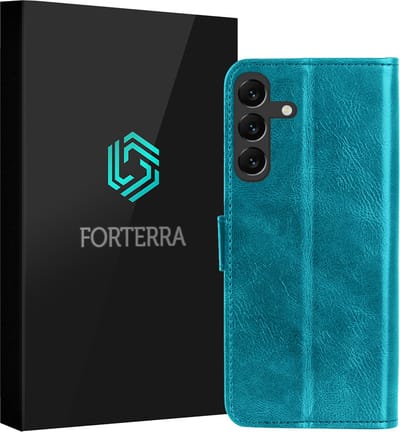 Hoesje Geschikt voor Samsung Galaxy A16 - Luxe Bookcase - Walletcase Hoes - Portemonnee - Cover - Turquoise