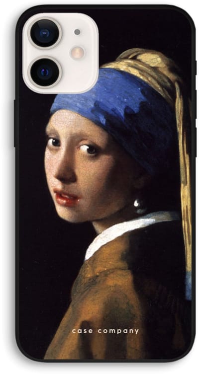 Case Company® - Hoesje geschikt voor iPhone 12 hoesje - The Pearl Earring - Biologisch Afbreekbaar Telefoonhoesje - Bescherming alle Kanten en Schermrand