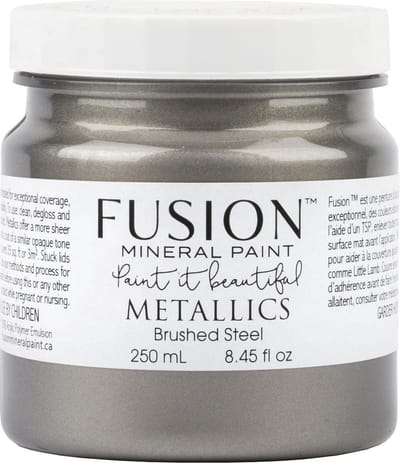 Fusion Metallic paint - Meubelverf - Acrylverf - Brushed steel - 250 ml