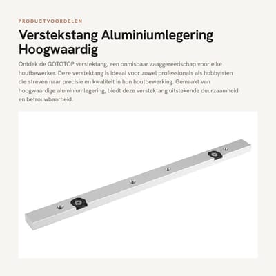 Dailygoods- Verstekstang Aluminiumlegering - Verstelbare Schuifregelaar - Zaaggereedschap - Houtbewerking - Tafelzaag - Hoge Kwaliteit - Zaaggeleider