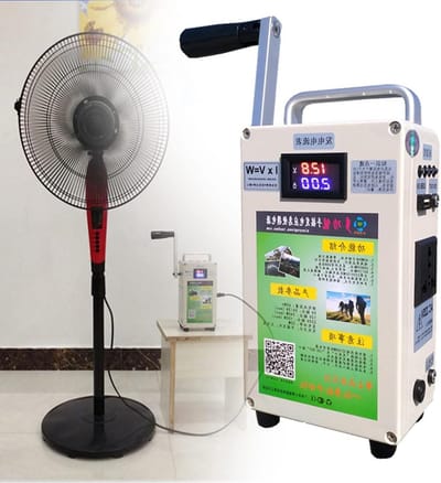Hand Crank Generator - Noodstroom Station - Energie Opwekken - Draagbare Krachtbron - 150W - Zwart