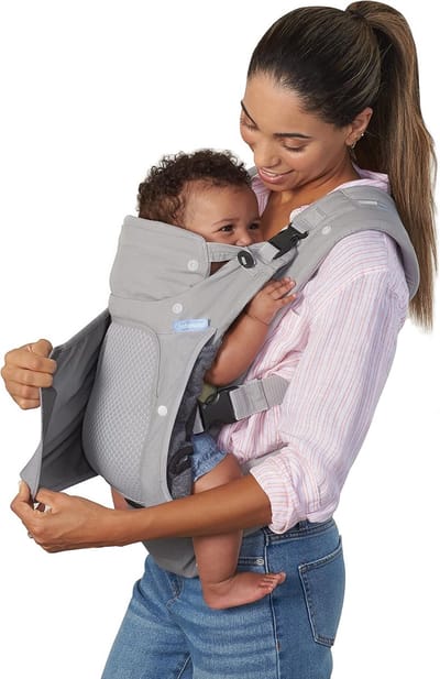 Baby Draagzak - Draagdoek Baby - Veilig Dragen - 5 Laags Systeem - 3.6-18kg - Zwart