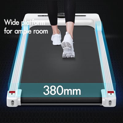 Loopband voor Thuis - House&Garden WalkPro Flex 2-in-1 Inklapbare Onder Bureau Loopband tot 12 km/u - Wandelband met Bluetooth, FitShow App, LED Display, Handvat & Schokabsorptie - Wit