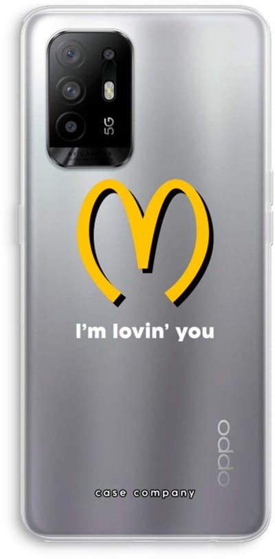 Case Company® - Hoesje geschikt voor Oppo A94 5G hoesje - I'm lovin' you - Soft Cover Telefoonhoesje - Bescherming aan alle Kanten en Schermrand