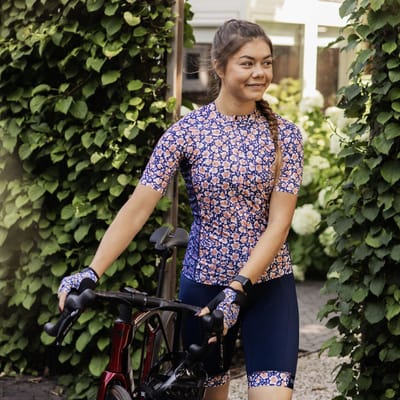 Ingeklikt Lovely Leopard - Fietsshirt dames korte mouw - luipaardprint - maat 4XL (46-48)