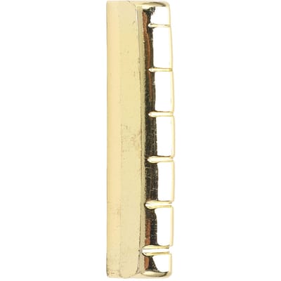 Sillet de remplacement pour guitare folk portable à 6 cordes, 43 mm, pré-fendu, en métal doré beige